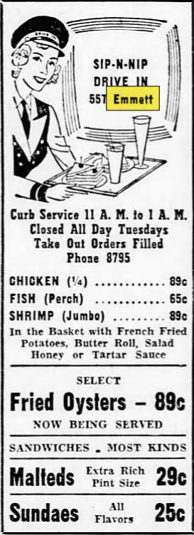 Sip-N-Nip - Sep 1952 Ad (newer photo)
